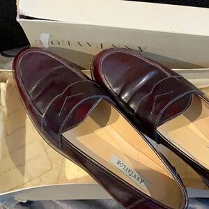 Ann Taylor Women’s Leather Cordovan Penny Loafers, Size 7